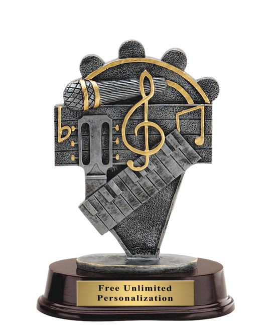 Pewter Finish Music Trophy