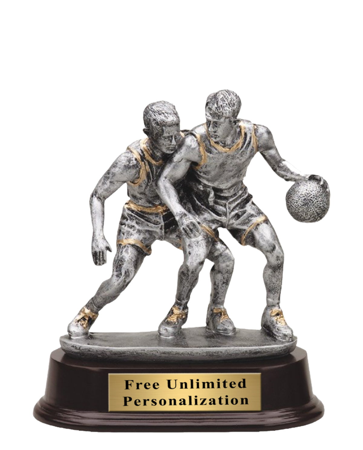 Pewter Double Action Basketball Trophy