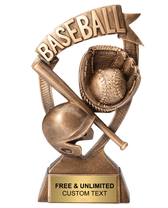 Baseball Ribbon Banner Trophy