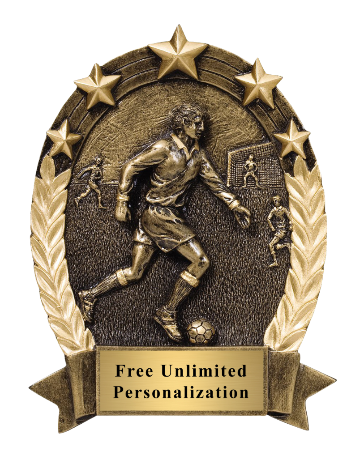 Five Star Oval Soccer Award - Male