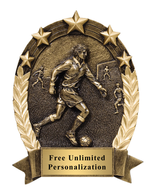 Five Star Oval Soccer Award - Male