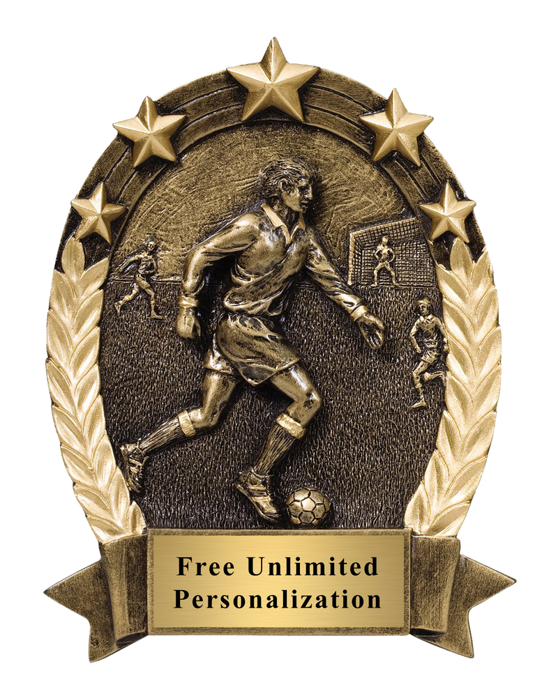 Five Star Oval Soccer Award - Male