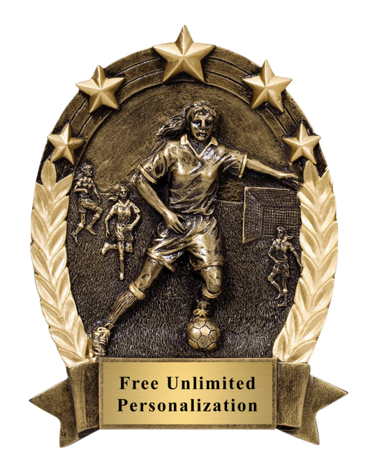 Five Star Oval Soccer Award - Female