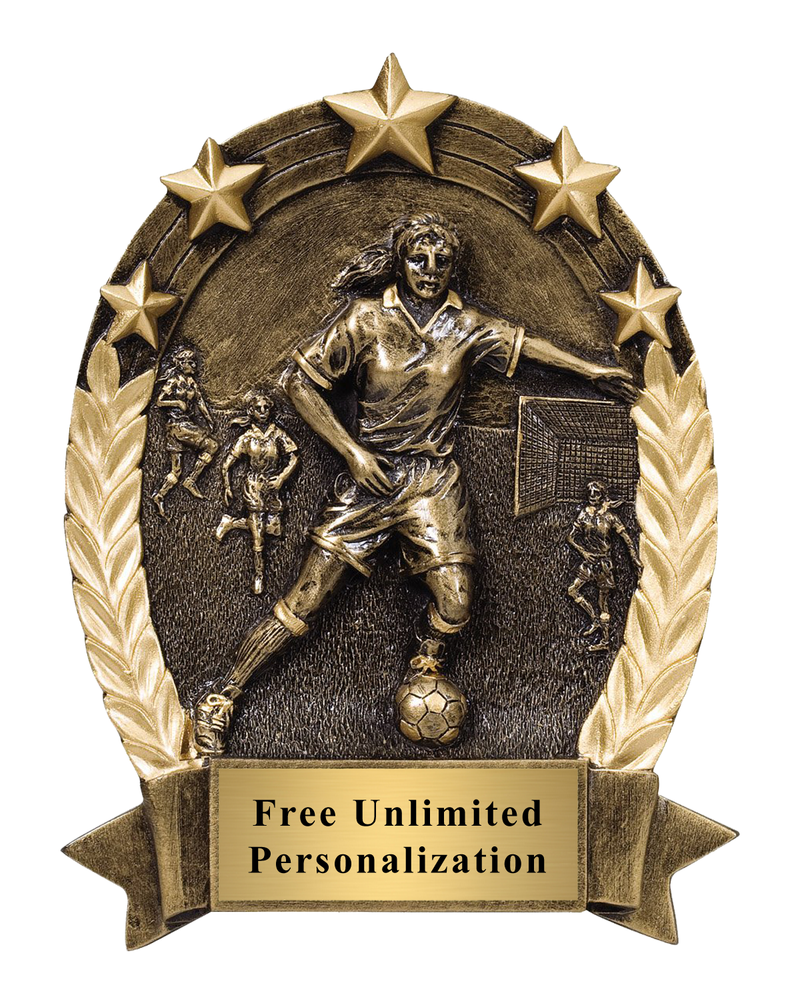Five Star Oval Soccer Award - Female
