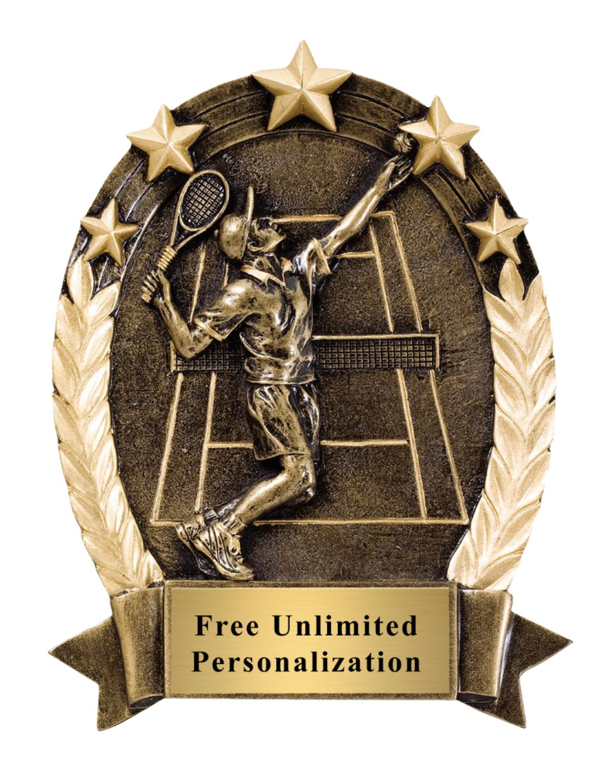 Five Star Oval Tennis Award - Male