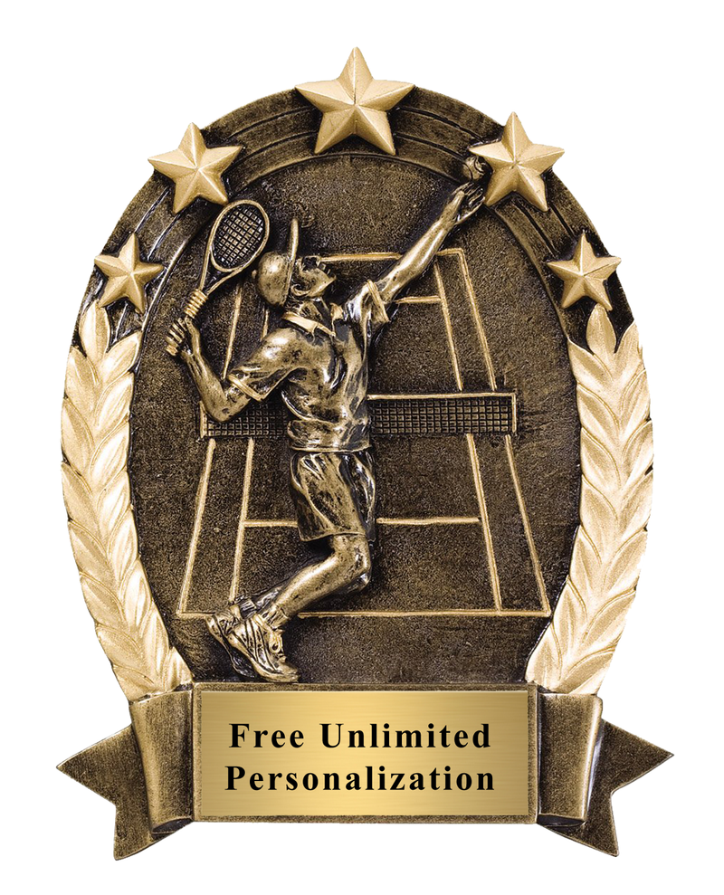 Five Star Oval Tennis Award - Male