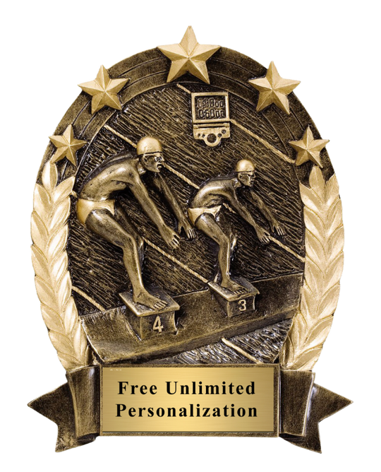 Five Star Oval Swimming Award - Male