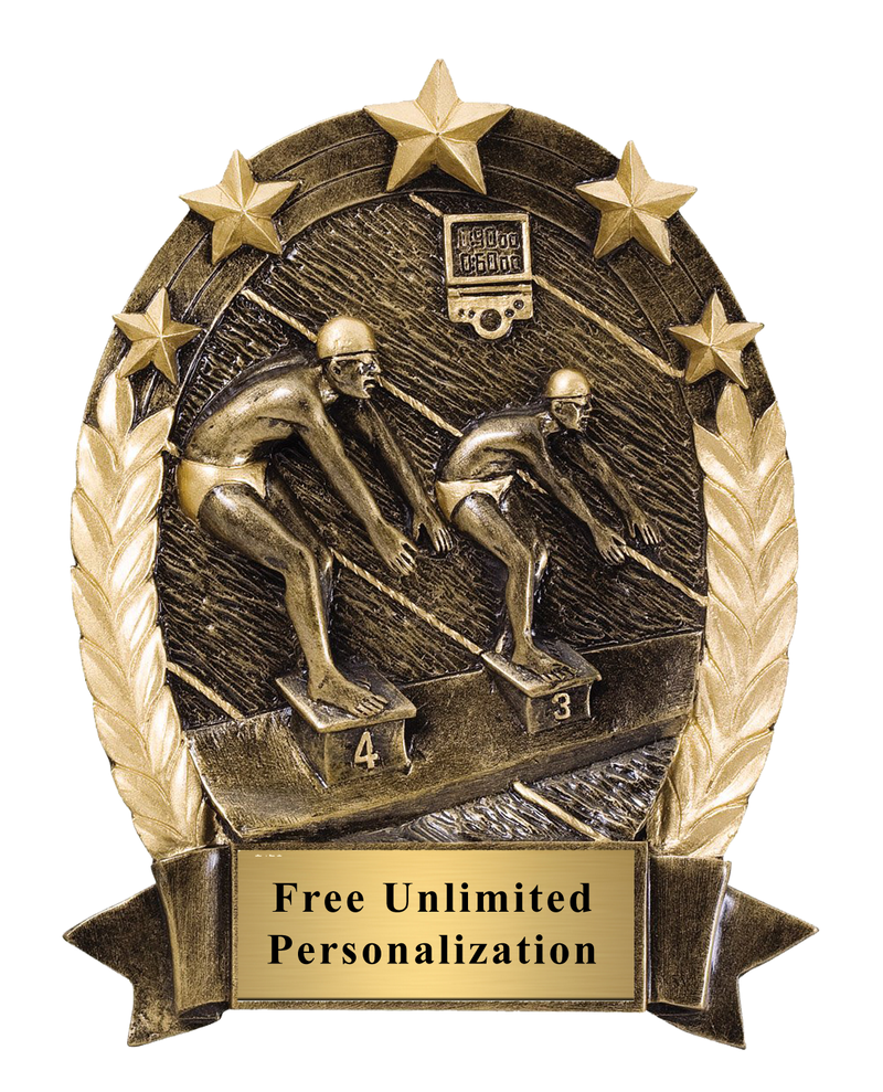 Five Star Oval Swimming Award - Male