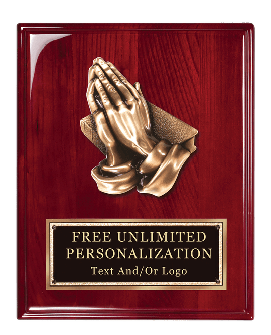 Rosewood Prayer Plaque