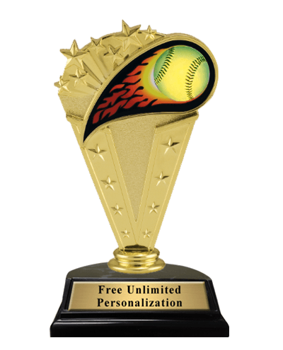 Victory Flame Softball Trophy