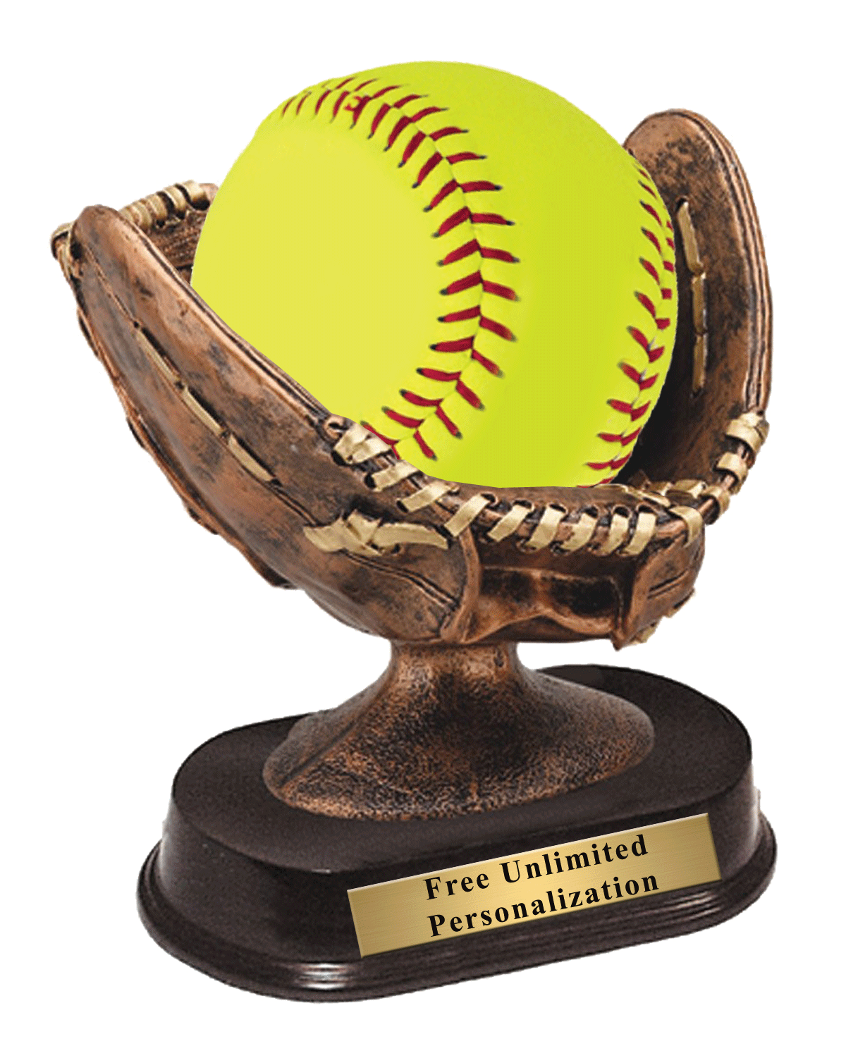 Resin Glove Softball Trophy