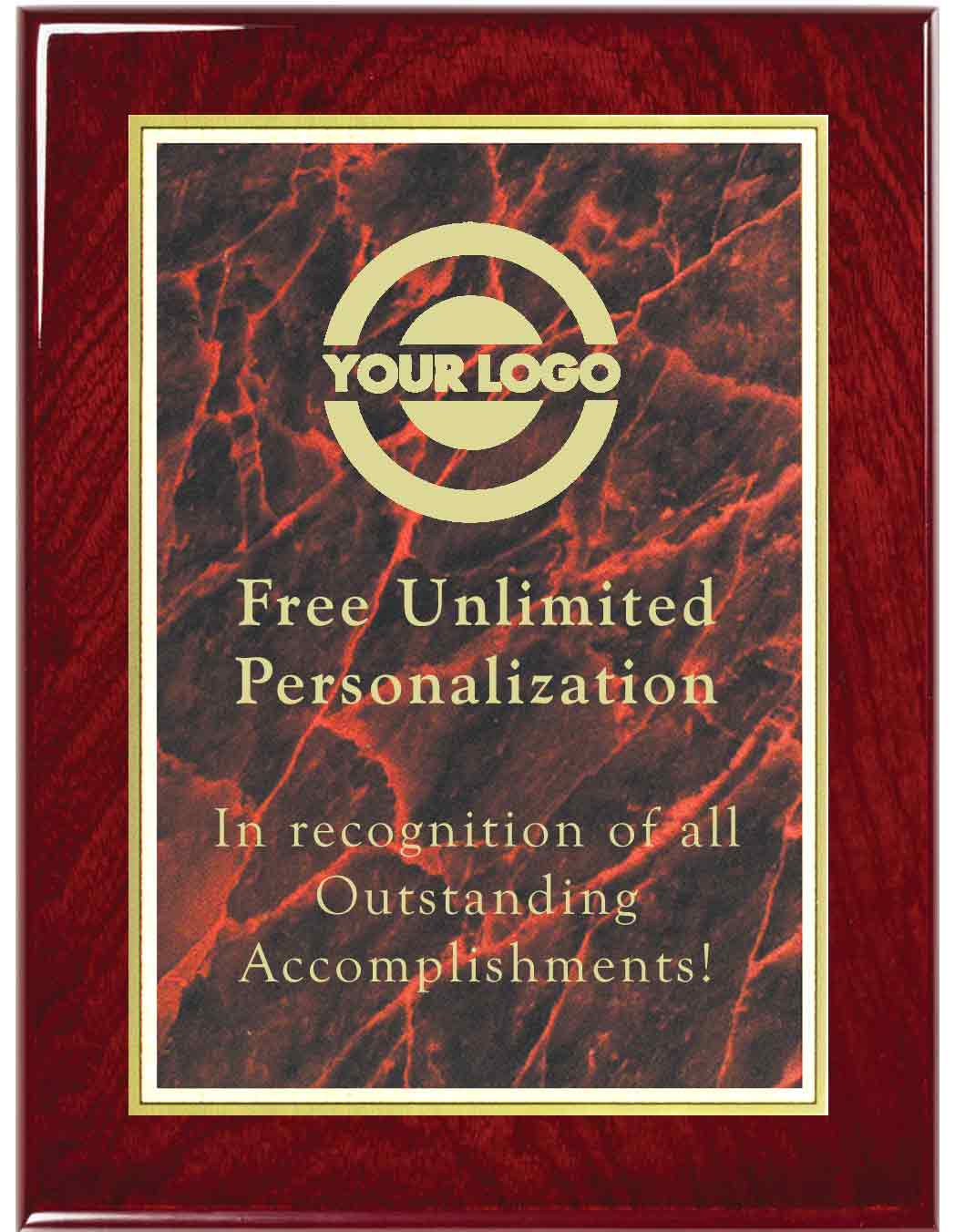 Rosewood Red Gloss Finish Designer Plaque