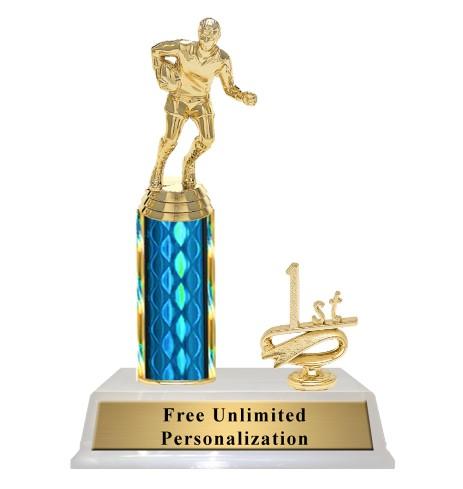 Rugby Column Trophy With Trim