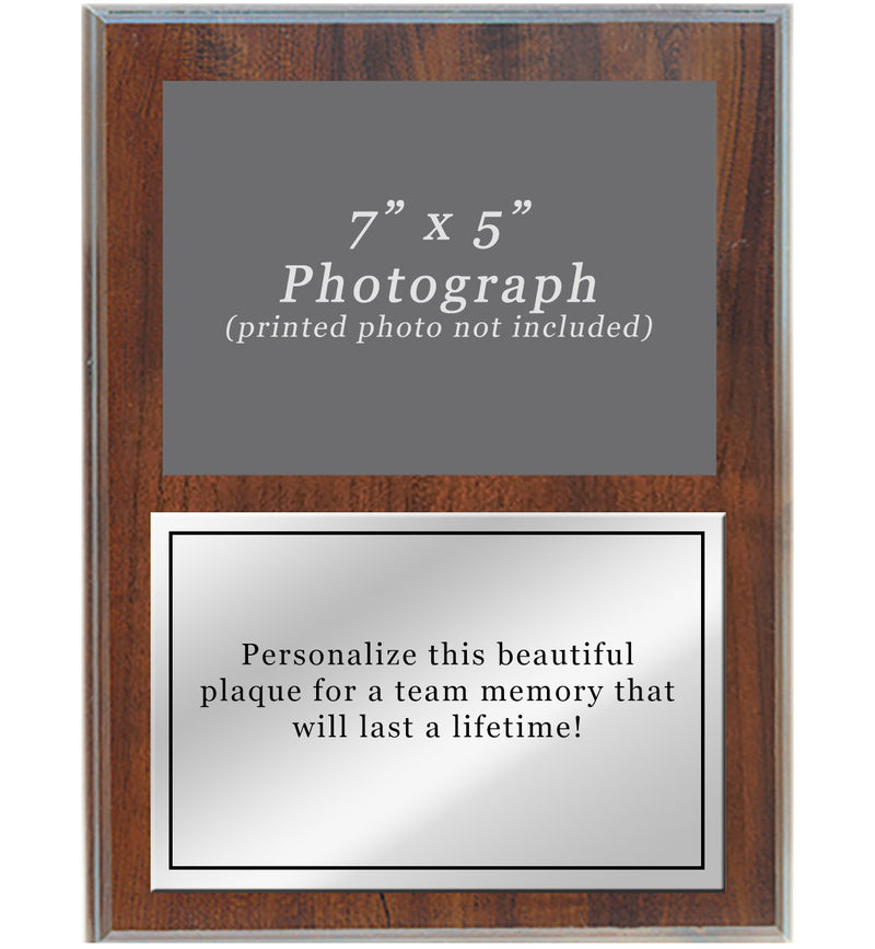 Color Printed Team Photo Plaque With Silver Plate