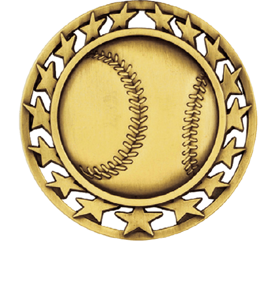 Star Circle Baseball Medal