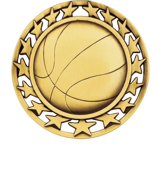 Star Circle Basketball Medal