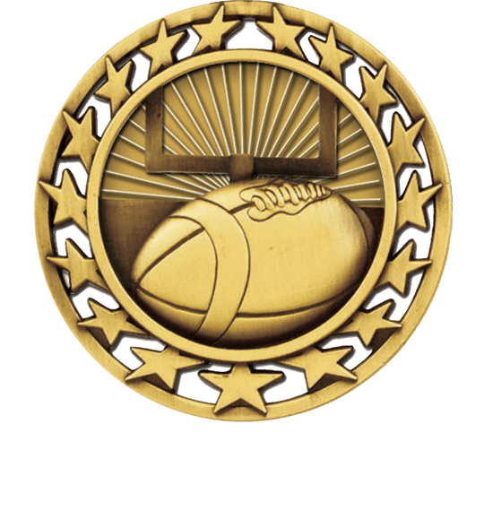 Star Circle Football Medal