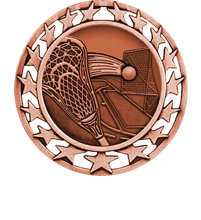 Bronze Star Circle Lacrosse Medal