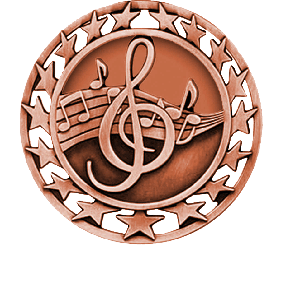 Bronze Star Circle Music Medal