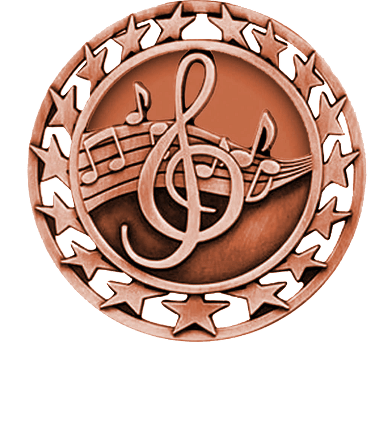 Bronze Star Circle Music Medal