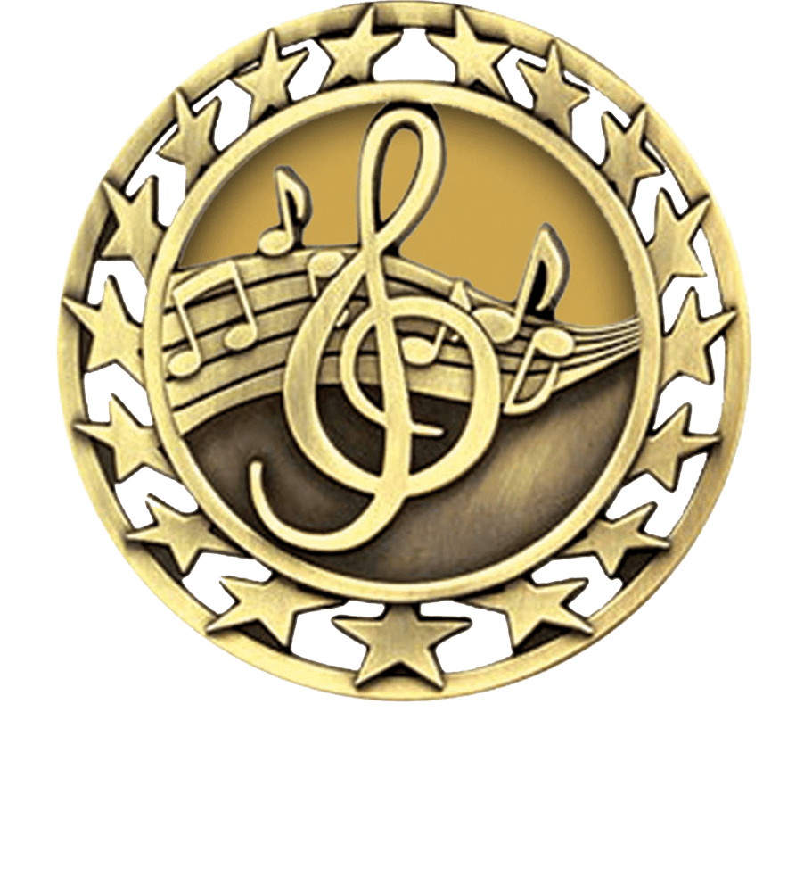 Gold Star Circle Music Medal