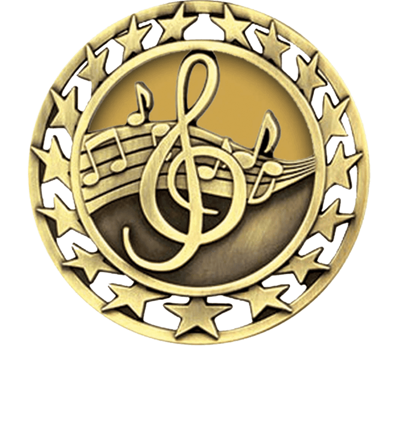 Gold Star Circle Music Medal