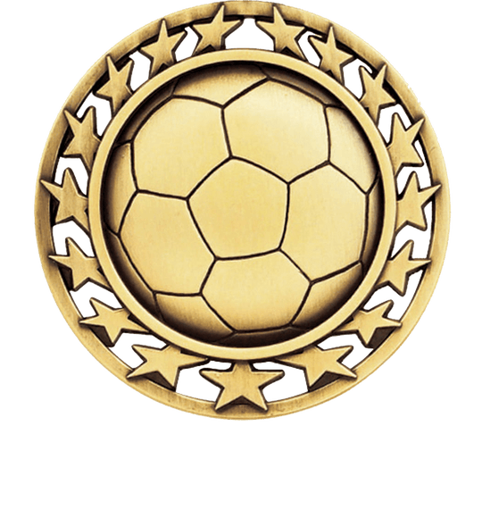 Star Circle Soccer Medal