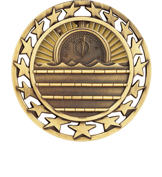 Star Circle Swim Medal