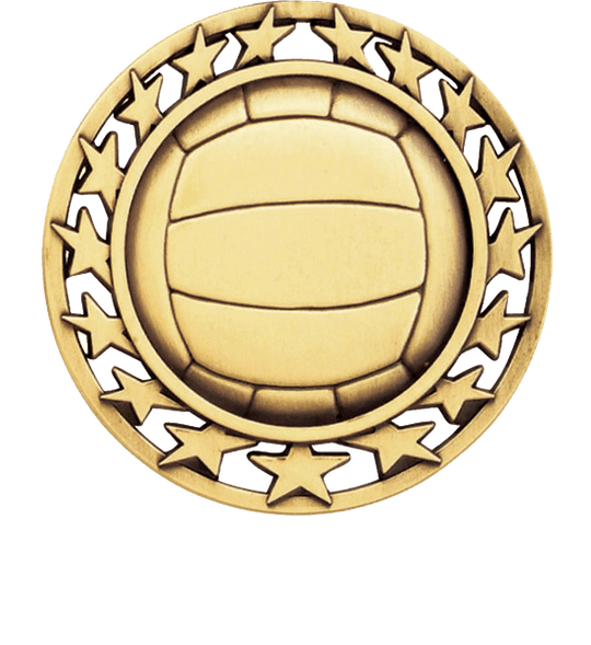 Star Circle Volleyball Medal