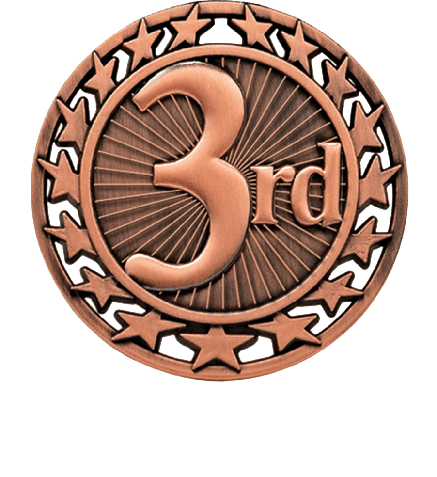 Bronze Star Circle 3rd Place Medal