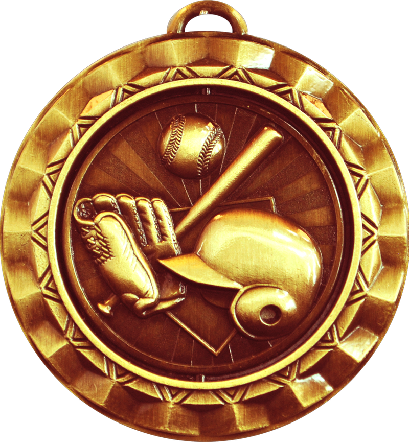 Bronze Spin Baseball Medal
