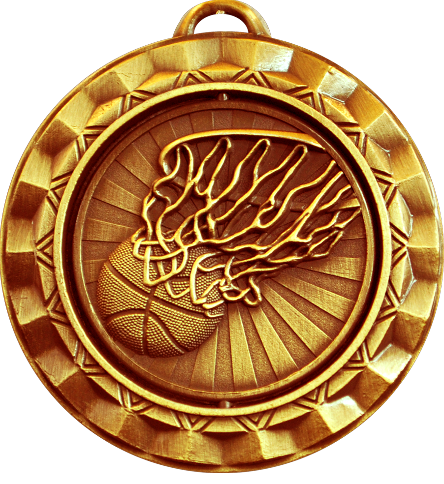 Bronze Spin Basketball Medal