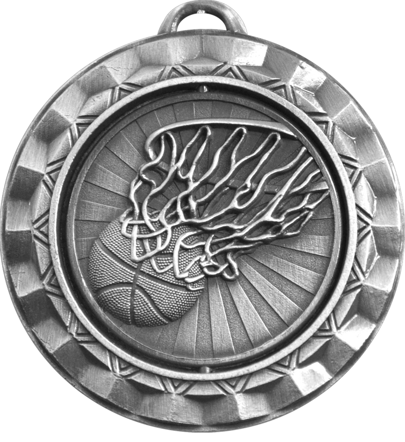 Silver Spin Basketball Medal