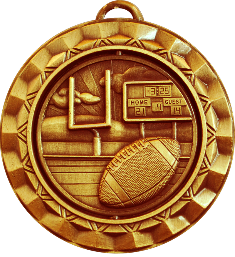 Bronze Spin Football Medal