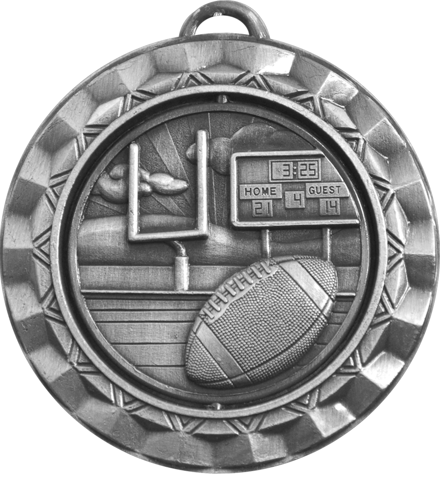 Silver Spin Football Medal