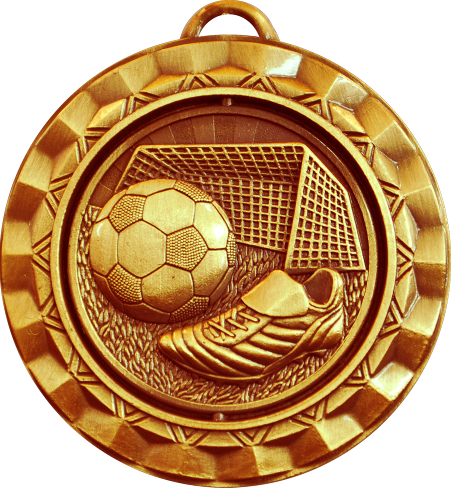 Bronze Spin Soccer Medal