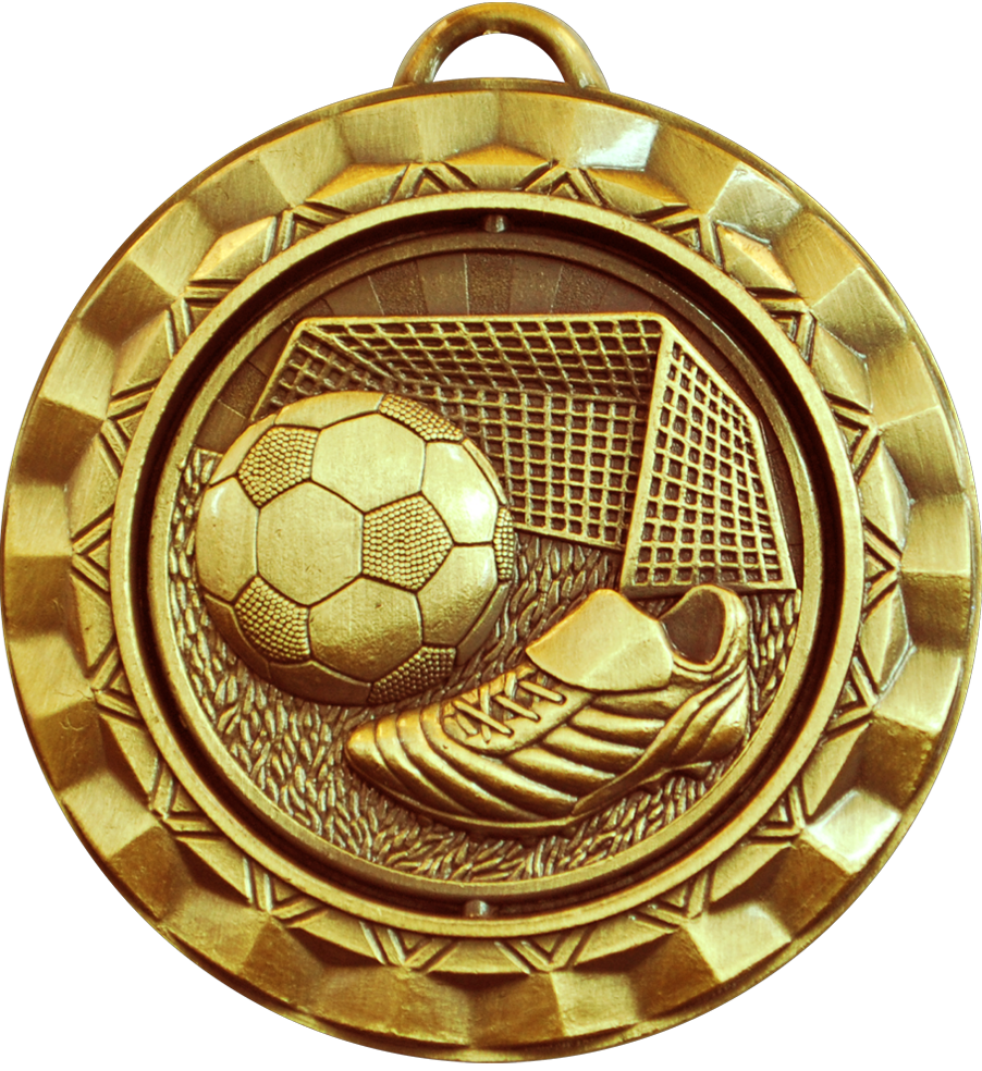 Gold Spin Soccer Medal