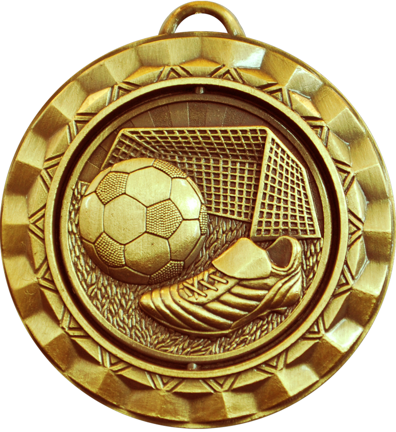 Gold Spin Soccer Medal