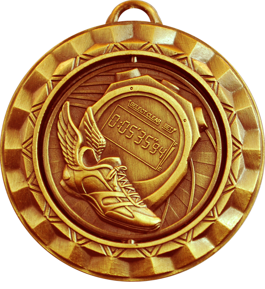 Bronze Spin Track Medal