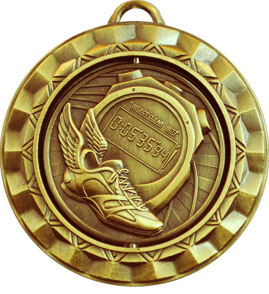 Gold Spin Track Medal