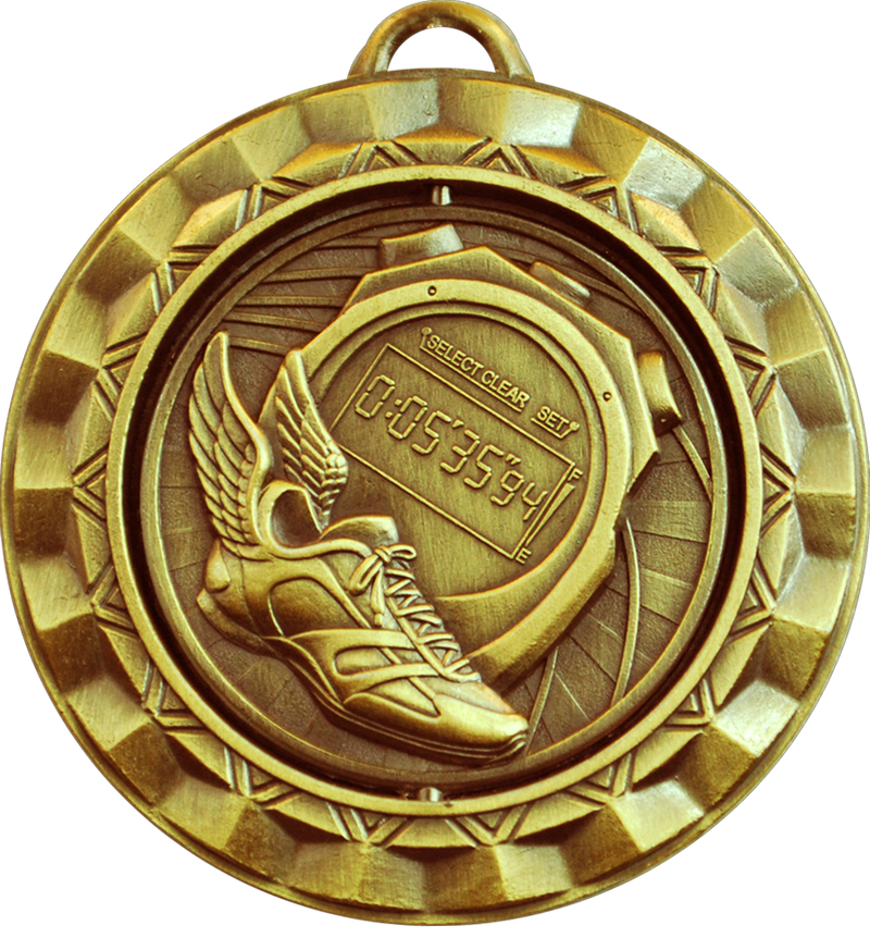 Gold Spin Track Medal