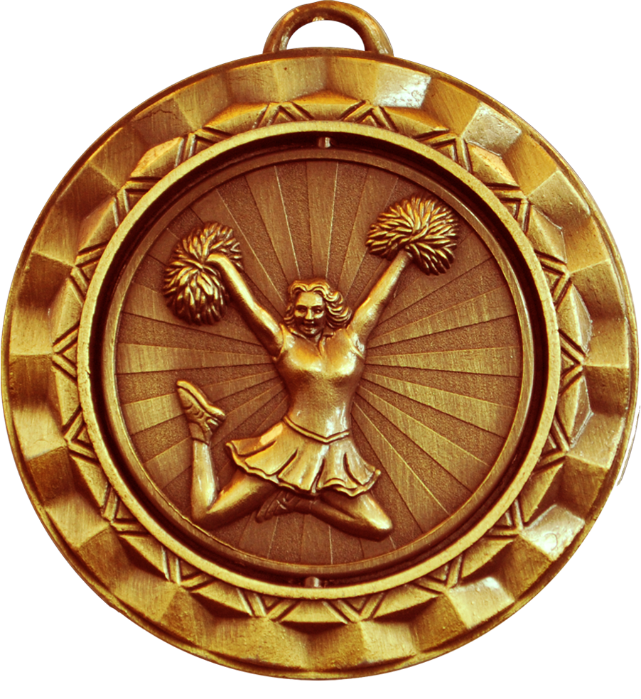 Bronze Spin Cheerleading Medal