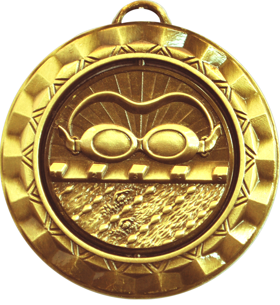 Gold Spin Swimming Medal