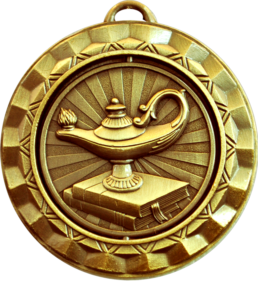 Gold Spin Lamp of Knowledge Medal