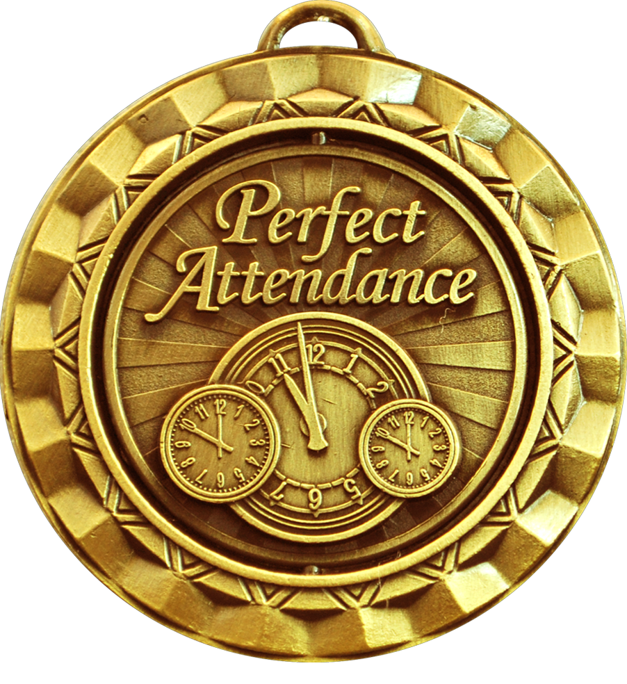 Gold Spin Attendance Medal