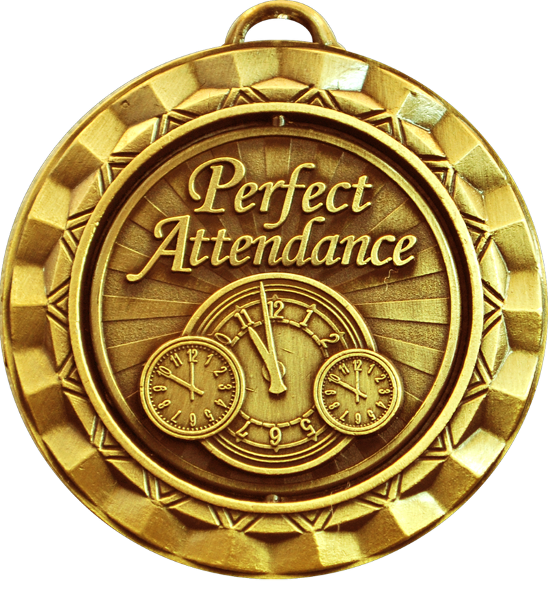 Gold Spin Attendance Medal