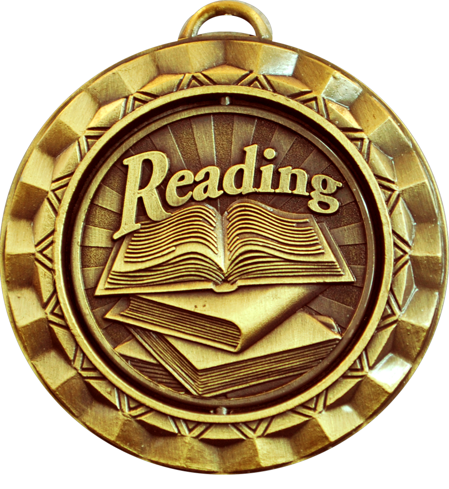 Gold Spin Reading Medal