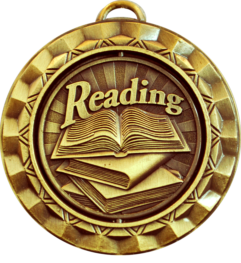 Gold Spin Reading Medal