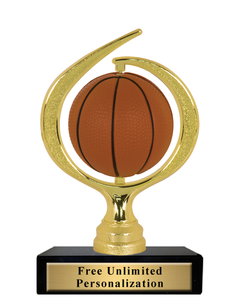 Spiral Sponge Spinner Basketball Trophy