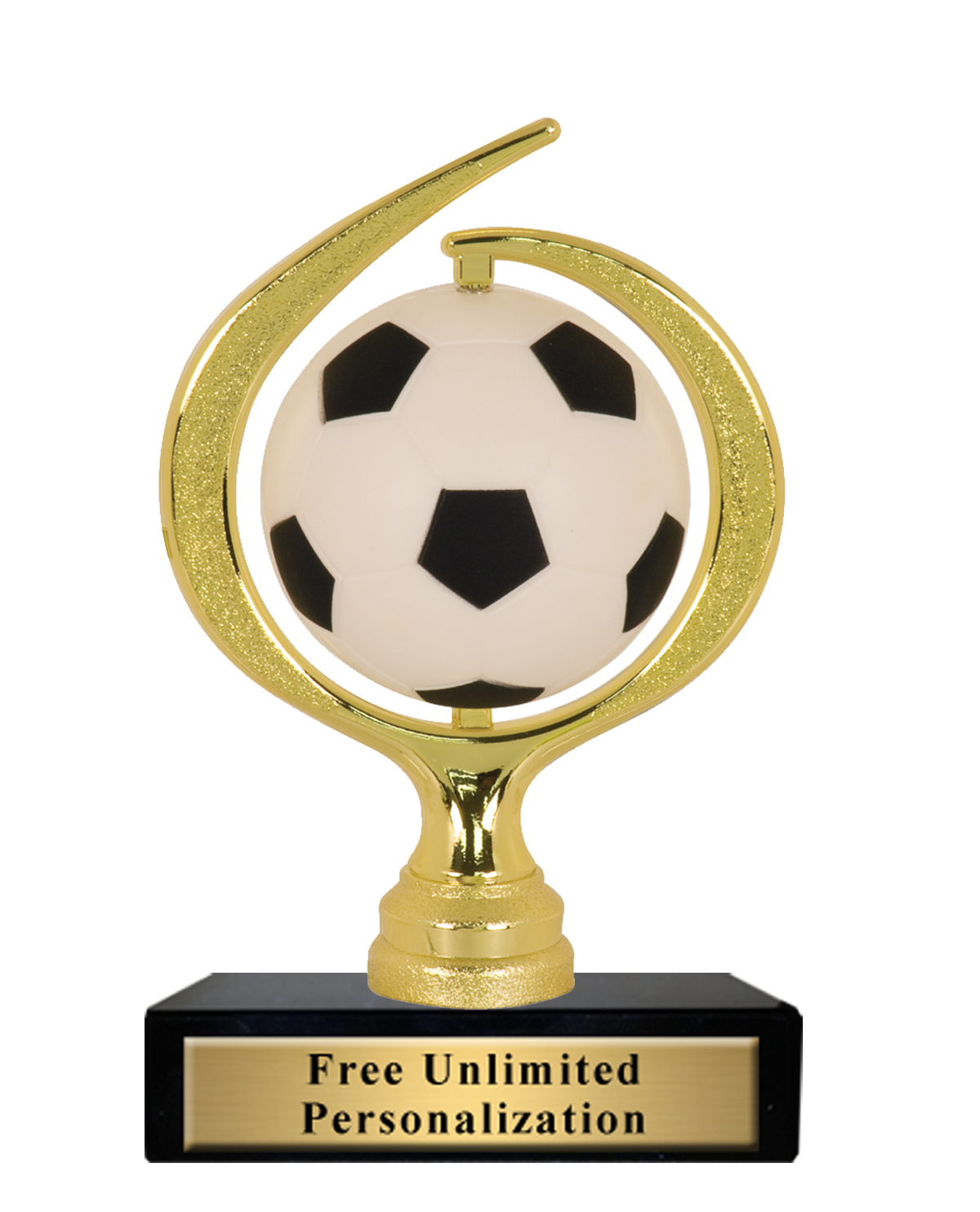 Spiral Sponge Spinner Soccer Trophy